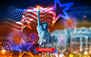Happy Independence Day of America © vectomart