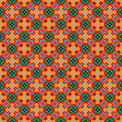 graphic ornament made geometric shapes, different colouring,shapes and sizes
