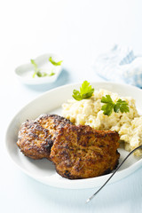 Cutlets with potato salad