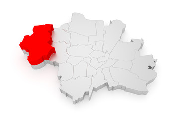 Obraz premium Aubing-Lochhausen-Langwied, München Bezirke 3D