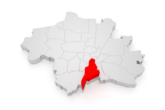 Untergiesing-Harlaching, M&uuml;nchen Bezirke 3D