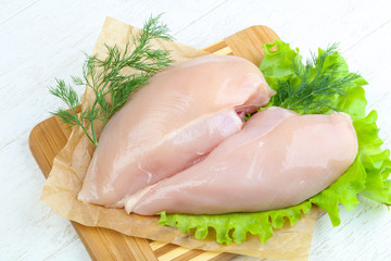 Raw chicken breast