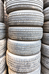 used tyres stack