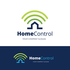 Home control,home logo,people logo,home application logo,real estate logo,House automation logo,vector logo template.