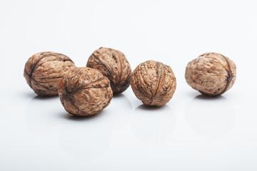 walnuts isolated on white