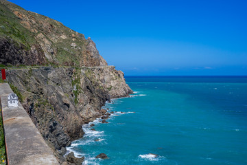 Fototapeta premium spectacular road on the cost north-east of Sicily