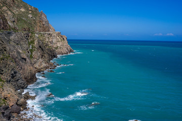 spectacular road on the cost north-east of Sicily