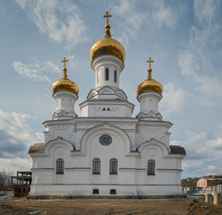 Fototapeta na wymiar Prince Vladimir's Church in the city of Irkutsk