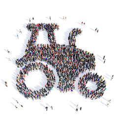 people tractor farming 3d