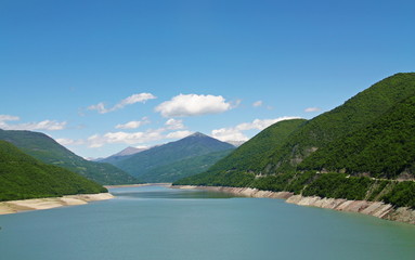 Ananuri Lake in Georgia. Georgia.Caucasus