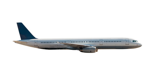 airplane isolated on the white