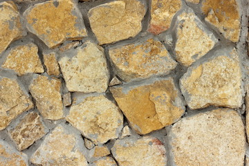 masonry made of natural stone