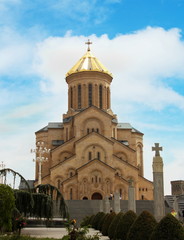 Fototapeta na wymiar Holy Trinity church in Tbilisi.Georgia