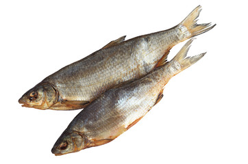 Two dried salted fishes