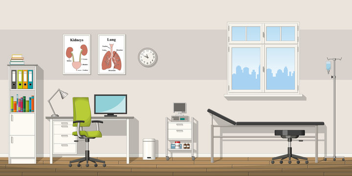 Illustration of a doctor office