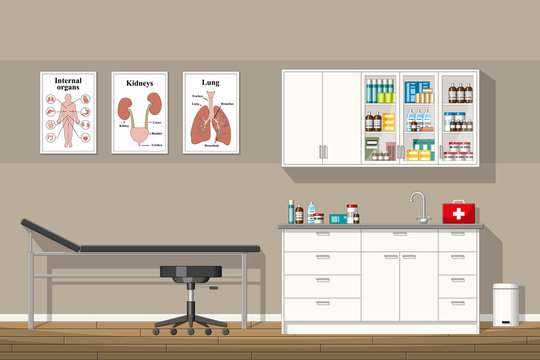 Illustration of a doctor office