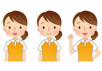 女性スタッフ　表情セット