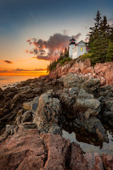Obraz premium Bass Harbor Head Lighthouse (1855) in Acadia National Park in Tremont, Maine