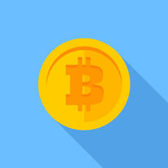 Flat icon Bitcoin