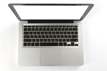 Fototapeta na wymiar laptop computer on white background