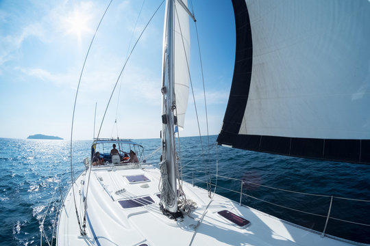 Sailing on the boat