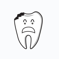 Dental Cartoon ,decayed tooth