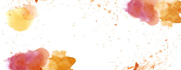 watercolour with splash spot background white copy space