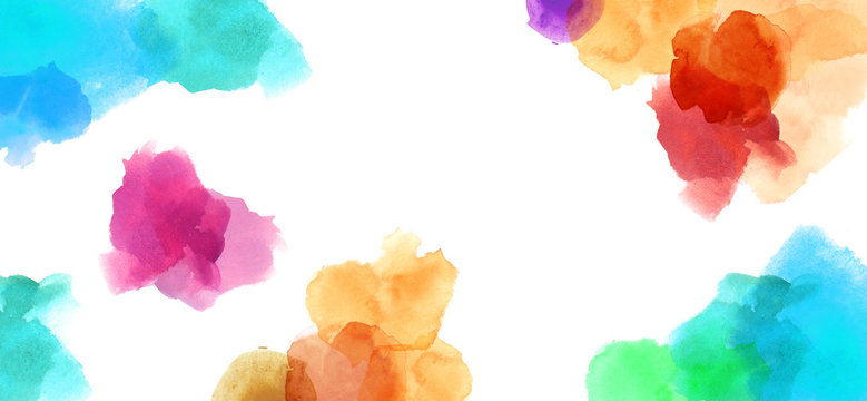 colorful spotty watercolour illustration painting background