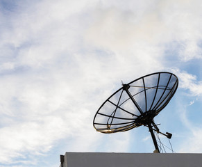 Fantastic soft white clouds against blue sky