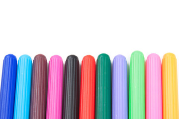 Highlighter Markers Pens Isolated on White Background