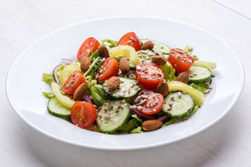 vegetable salad with seeds