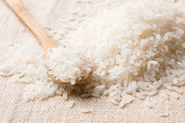 rice with spoon