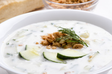 tarator in white bowl