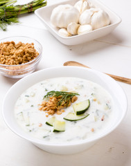 tarator in white bowl