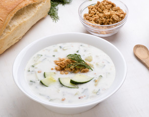 tarator in white bowl