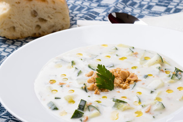 tarator in white plate