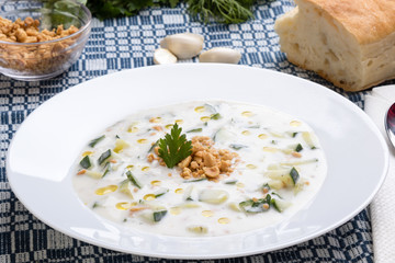 tarator in white plate