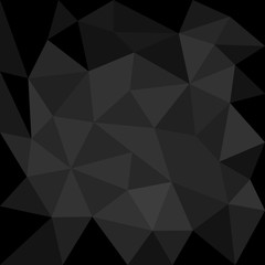 Dark grey background abstract polygon triangle style Vector