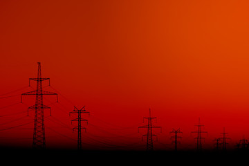 silhouette of Power Line