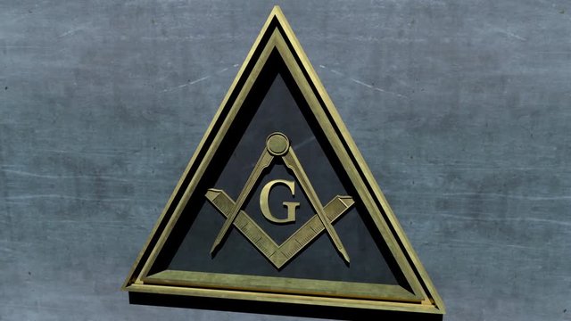 4K Free Masonic Grand Lodge Sign with Matte 3D Animation