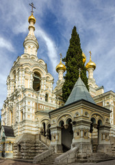 Fototapeta na wymiar Crimea, Yalta, Russia. Orthodox Christian church