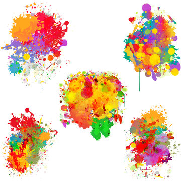 Abstract colorful splash backgrounds, banners