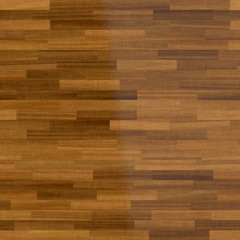 Fototapeta premium Dark wood parquet floor, background