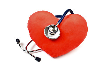 heart and  stethoscope