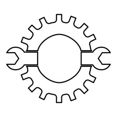 Tool concept represented by wrench icon. isolated and flat illustration 