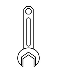 Tool concept represented by wrench icon. isolated and flat illustration 