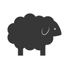 Cute animal concept represented by sheep icon. isolated and flat illustration 
