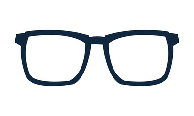blue frame glasses icon