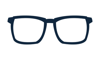 blue frame glasses icon