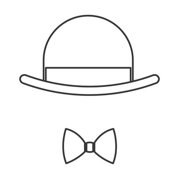 hat with bowtie icon